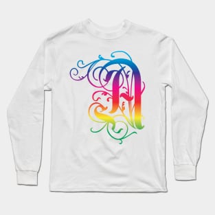 Name first alphabet A Long Sleeve T-Shirt